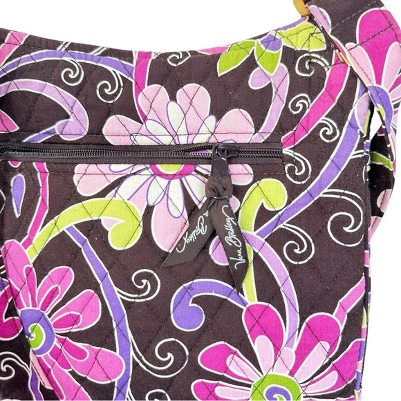Vera Bradley Purple Punch Hipster Crossbody Floral Quilted Bag Retired - Picture 9 of 14